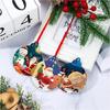 12Pcs Sublimation Round Shape Ornament Heat Transfer Christmas Tree Hanging Pendants Personalized Window Decoration