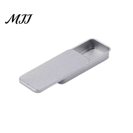 Push Pull Sliding Cover Box Tin Storage Container with Cover, Durable Metal Small Portable Container, Moisture-proof for Candy And Herbs Items