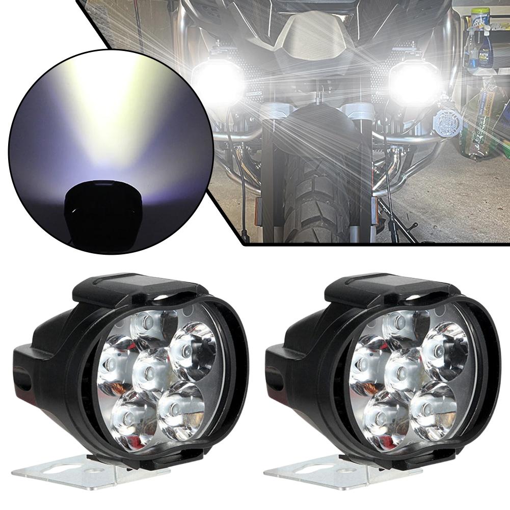 2PCS Motorcycle Waterproof Auxiliary Headlight 12V Motor LED Spotlight Lamp Auxiliary Headlight Motor Equipments Accessories