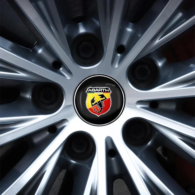 4 piezas 56/60 mm Tapas Centrales de Rueda de Coche Pegatina Emblema para Abbas Abarth Punto 124 125 500 595 695 OT2000 Stilo Ducato