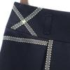 BLUE LABEL CRESTBRIDGE Check Pattern Midi Length Skirt 36 Navy Women Used