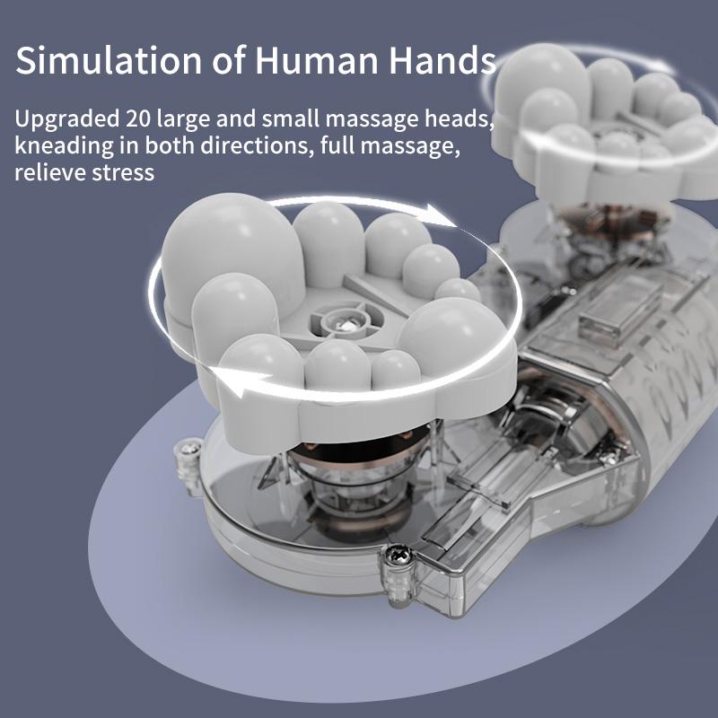 Cordless Back Massager with Heat Shiatsu 3D Kneading Neck Massage Pillow for Shoulder Leg Portable Stress Relax at Home Office