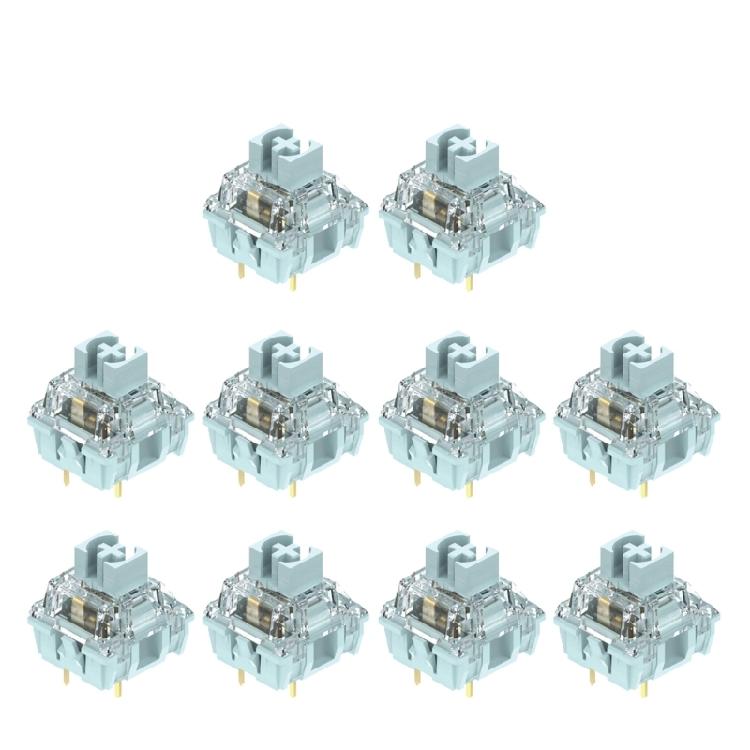 10Pcs Mechanical Keyboards TTCs Silence Bluish White V2V3 Switches 3Pin Lubricated Linears Switches