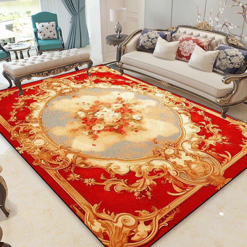 Persian Luxury Red Carpets Living Room Printing Home Decoration Large Area Soft Rugs 140x200 Bedroom Lounge Non-slip Floor Mats
