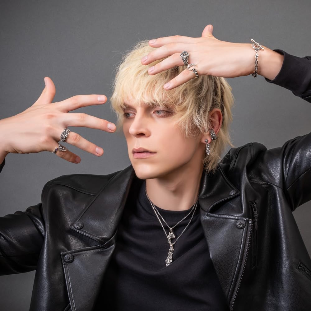 Artemis Kings Number One Free Size Silver Brand Silver 925 Ring, (AKR0073), Men's Accessory, Jewelry, Ring,