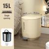 15L Light Luxury Foot-Pedal Trash Can