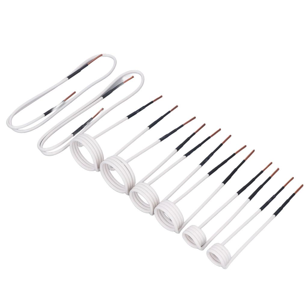 8Pcs Induction Heater Coil 2.5mm Brass Core 4 Types Set Kit for Bolts Nuts Removal