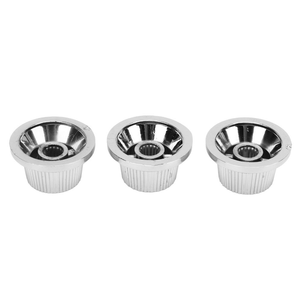3PCS 2 Tone 1 Volume Guitar Control Knobs Silver Volume Tone Knobs  For Electric Guitar