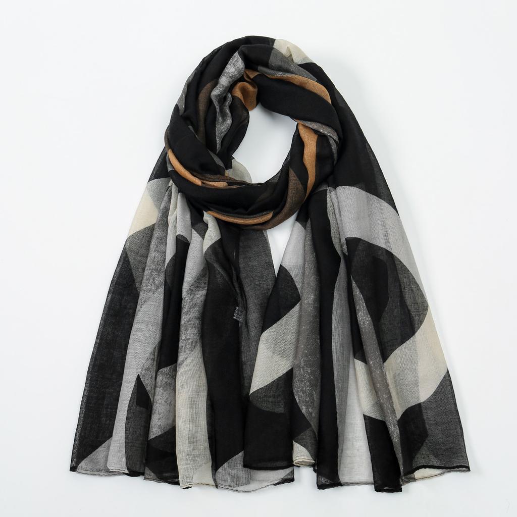 Fashion Georgette Multi-Colored Silk Scarf Women'S Scarf Thin Headscarf Sun Protection Shawl Women'S Versatile Travel Po