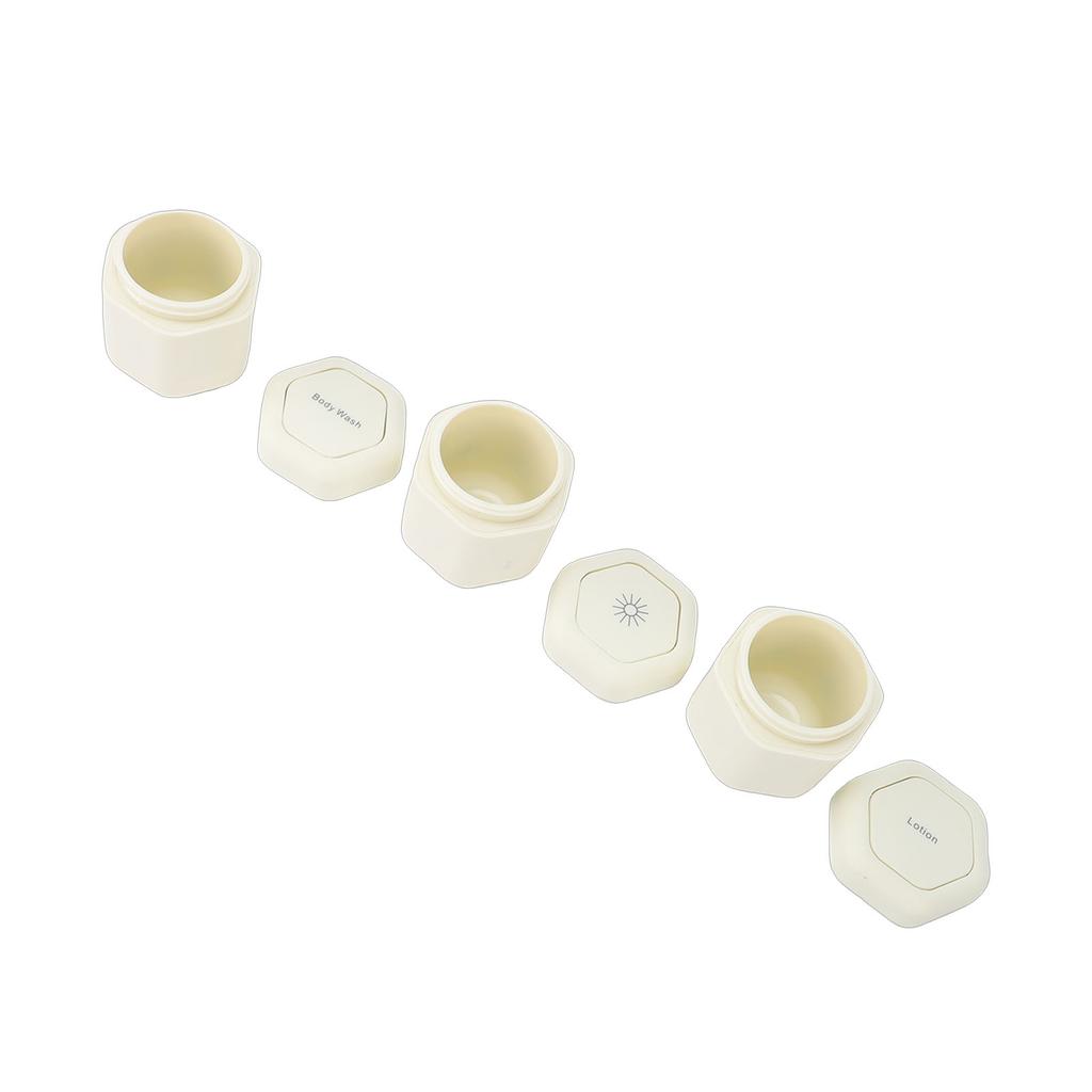 3 Pcs Magnetic Travel Toiletry Containers with Lids Hard Magnetic Cream Jars for Lotion Cleanser Shampoo Conditioner
