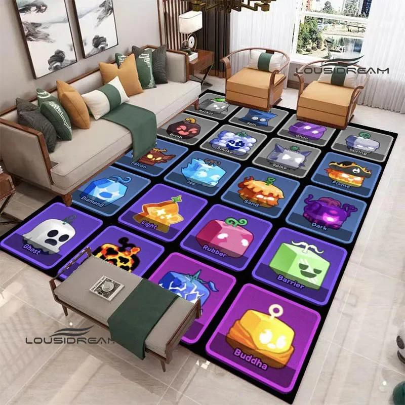 3D Game B-blox Fruits Printed Carpet Non -slip Carpet Bedroom Decoration Living Room Decoration Washroom Floor Mat Birthday Gift