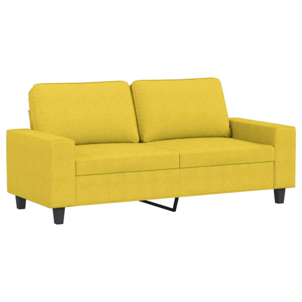 Vidaxl 2-Seater Sofa, Light Yellow, 140 Cm, Upholstered In Fabric