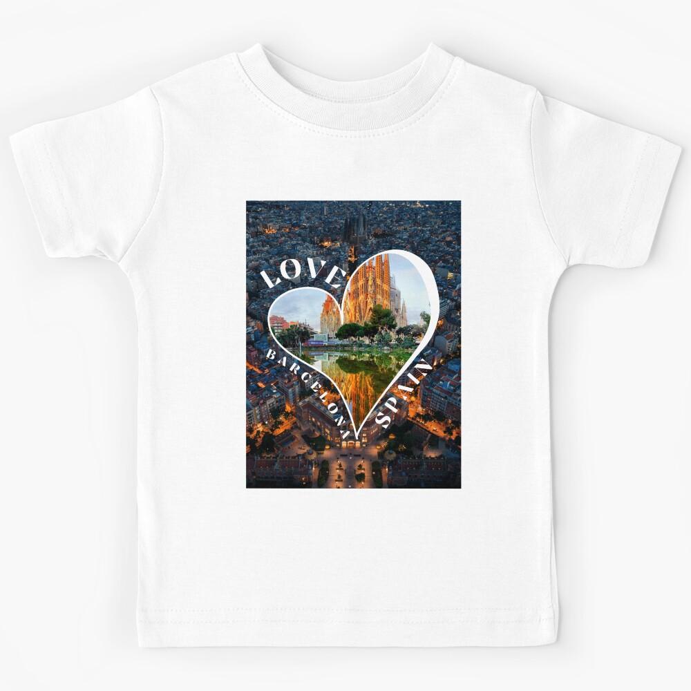Love Barcelona Spain Kids T-Shirt 170