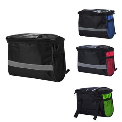 1PC Large Capacity Bags Bicycle Front Basket Durable Waterproof Tube Handlebar Canvas Outdoor Sports Accessories