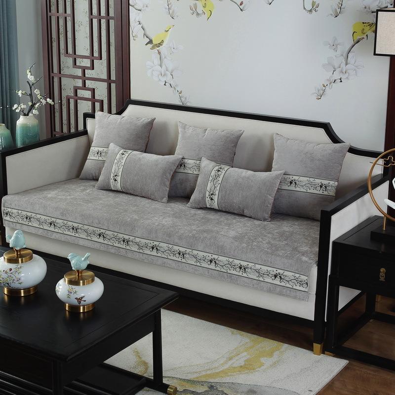 Chinese Sofa Cover Luxury Embroidery Sofa Cushions Backrest Armrest Towel Non-slip Classical Seat Cover Recliner Chair Cover
