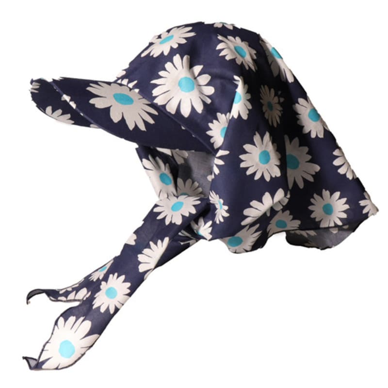 SLEEPYSLIP FLOWER BANDANA NAVY HAT