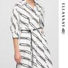 ELLASSAY 2025 Early Spring Cotton Blend Urban Chic Midi Dress