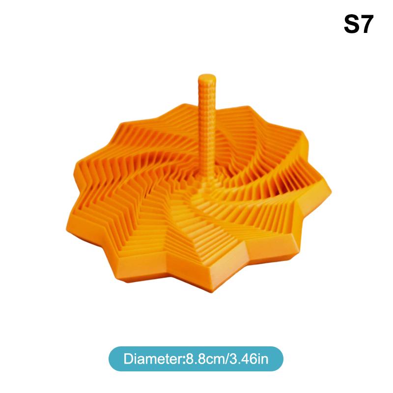 3D Printed Expanded Sensory Fidget Star Star Shaped Fidget Toys With Handles Decompression Toys Stress Relief Whirling Spiral