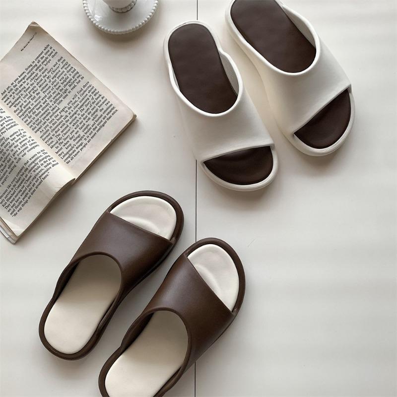 New High-end Women's Shoes, Indoor Casual Wear, Flat and Comfortable One-shoulder Slippers