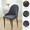 Gebogener Stuhlbezug Stretch Polar Fleece Esszimmerstuhlbezüge Hoher Sesselbezug Sitzbezüge für Küche Büro Hotel Zuhause Party