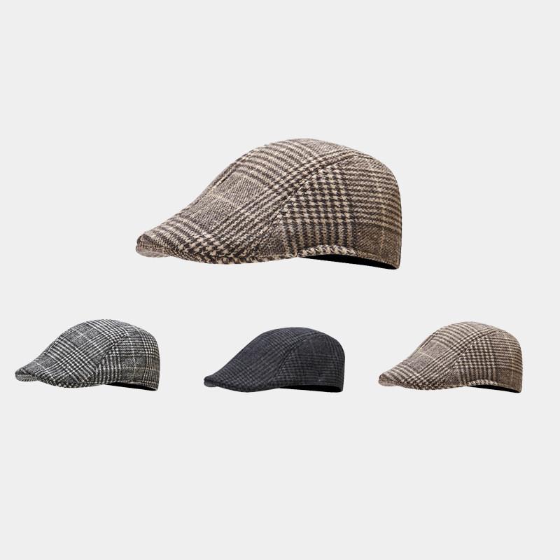 British Retro Beret Cap For Ladies Gentlemen With Polyester Fabric And Classic Style