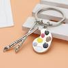 Palette & Paintbrush Keychain Pendant Creative Art Theme Keychain Portable Keychain