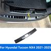 For Hyundai Tucson NX4 -2024 2025 Interior Rear Trunk Bumper Foot Plate Tailgate Door Sill Scuff Guard Plate Accessories