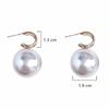 Korean Big Pearl Alloy Stud Earrings Charm Women Fashion Jewelry Party Gift