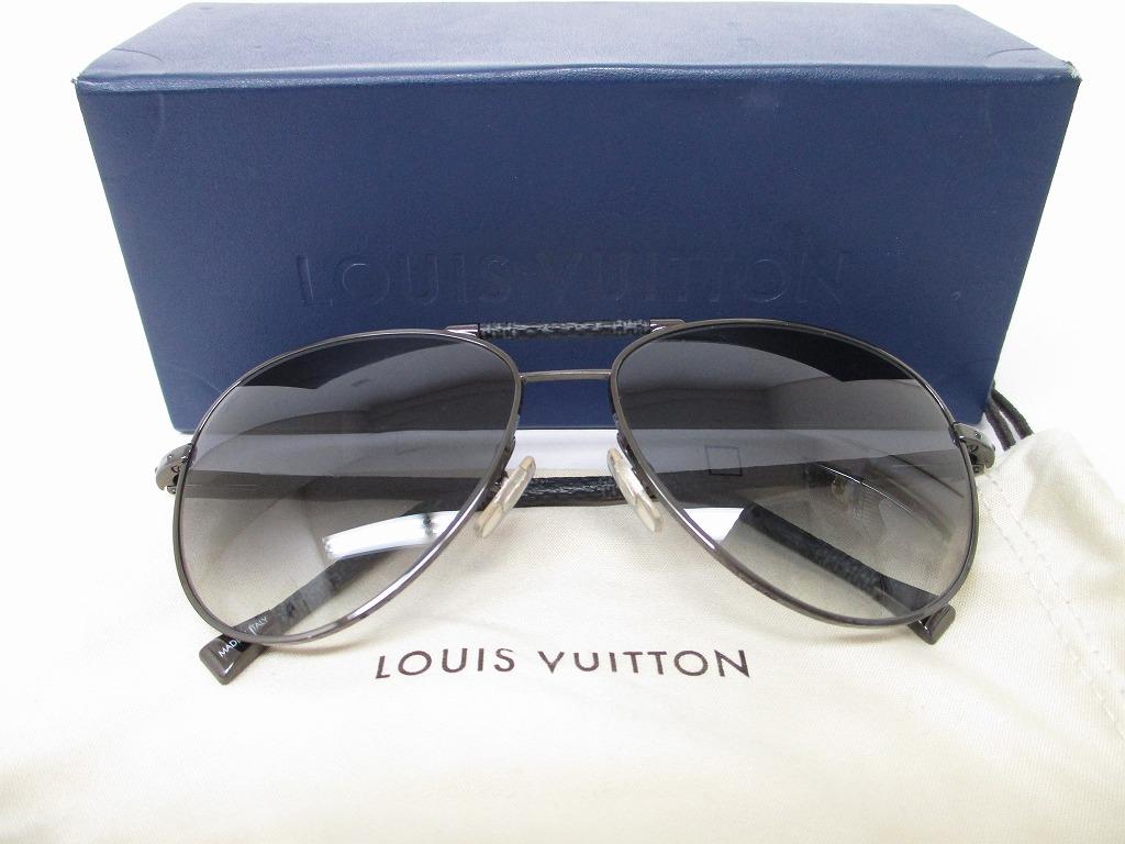 

Автентичні графітові сонцезахисні окуляри LOUIS VUITTON Damier Eye Wear Conspiration Pilot #8847 Refurbished