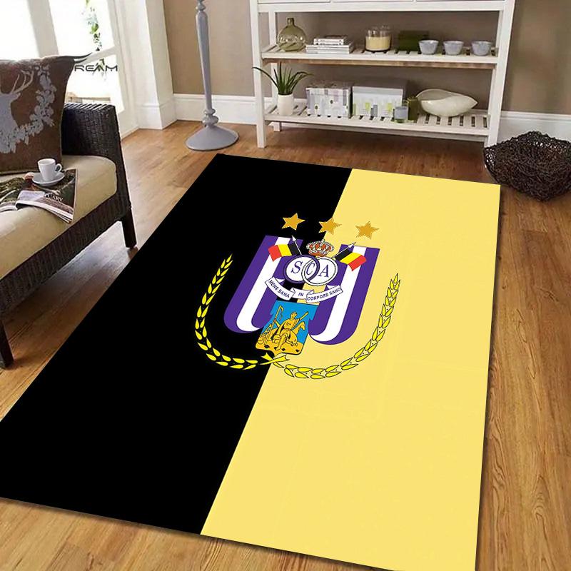 RSC Anderlecht Flannel Pattern Square Carpet,Area Rug,Carpet Rug for Living Room Bedroom Sofa Playroom Decor,Non-slip Floor Mat