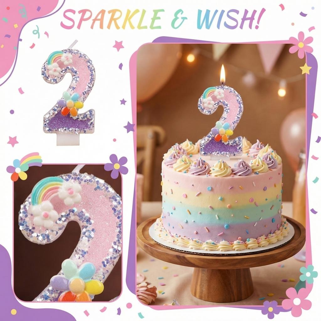 Fashion Cartoon Creative Birthday Candles Party Digital Candles