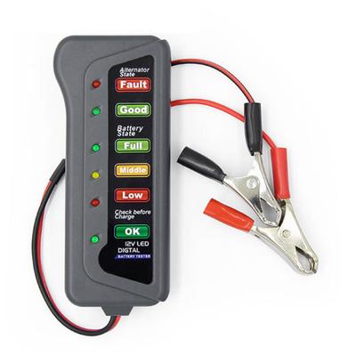Tester akumulatora samochodowego 12V Cyfrowy alternator 6 diod LED Wyświetlacz Narzędzie diagnostyczne