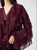 European and American V-Neck Layered Long-Sleeve Women's Spring/Summer Pullover Shirt