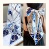 Luxury Design Long Silk Scarf Women Summer Fashion Bag Handle Ribbon Ladies Horse Print Headband Small Hair Scarves Female