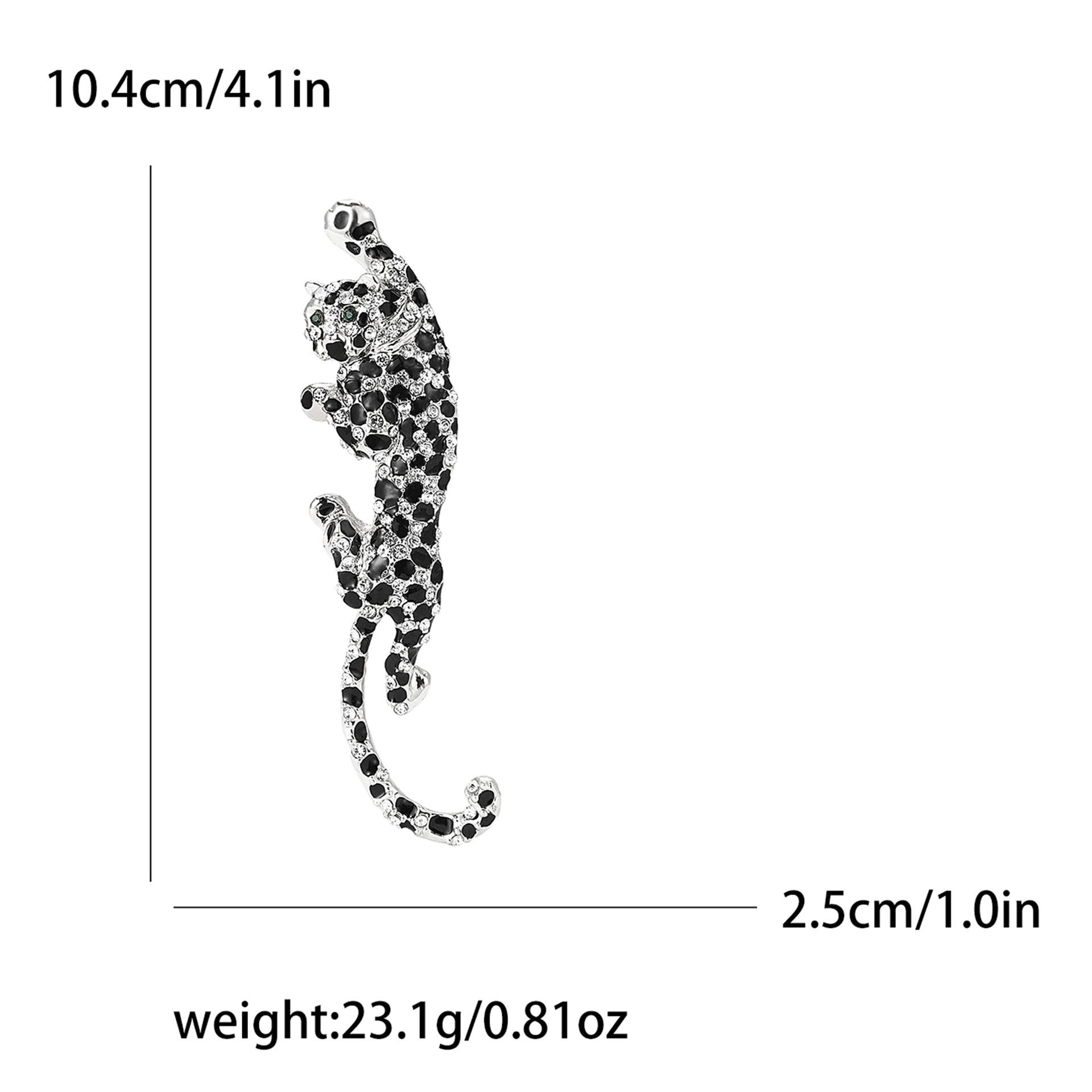 

Брошь с леопардовым принтом из сплава и страз, изысканная, высокого класса, для мужского и женского костюма, корсаж, ювелирное украшение