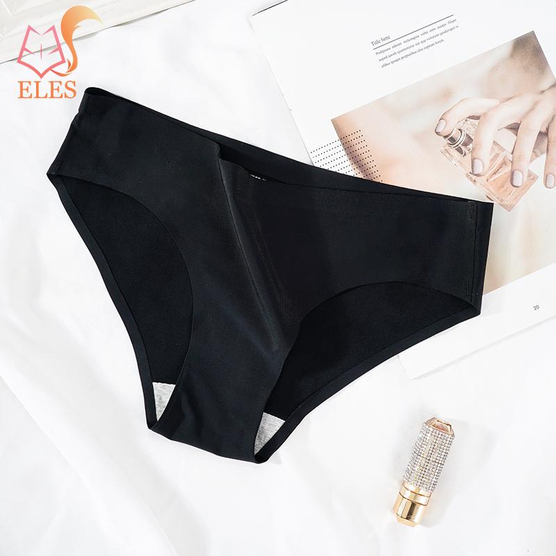 Women's Thong Ice Silk Seamless One-piece Mid-waist Underwear Panties Comfortable Breathable Women's Underwear Knickers Underpants