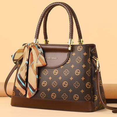 Bolsa de Mão Bolsa Feminina Novo Estilo Bolsa Feminina Atmosférica e Sofisticada Bolsa de Mãe Meia-idade Transversal de Ombro
