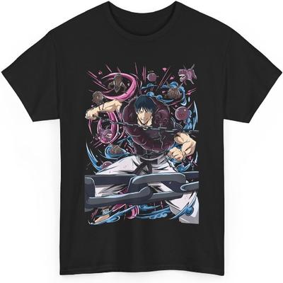 Camiseta Unisex de Anime Jujutsu Toji Kaisen Fushiguro Algodón Japonés Camiseta JJK