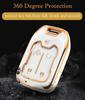 Key Fob Cover for GMC Chevy Sierra and Chevrolet Silverado Premium Soft TPU Full Cover Protection Key Fob Case Remote Key Holder 5 Buttons (A-Ivory)