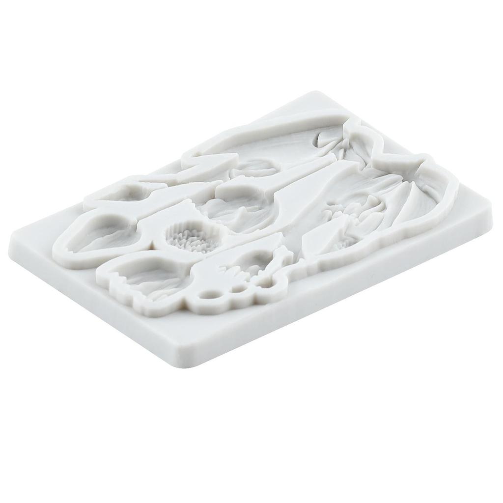 Tulip Flower Silicone Mold Tulip Fondant Molds Cake Decorating Tools Cupcake Topper Candy Sugar Craft Gum Paste Polymer Clay