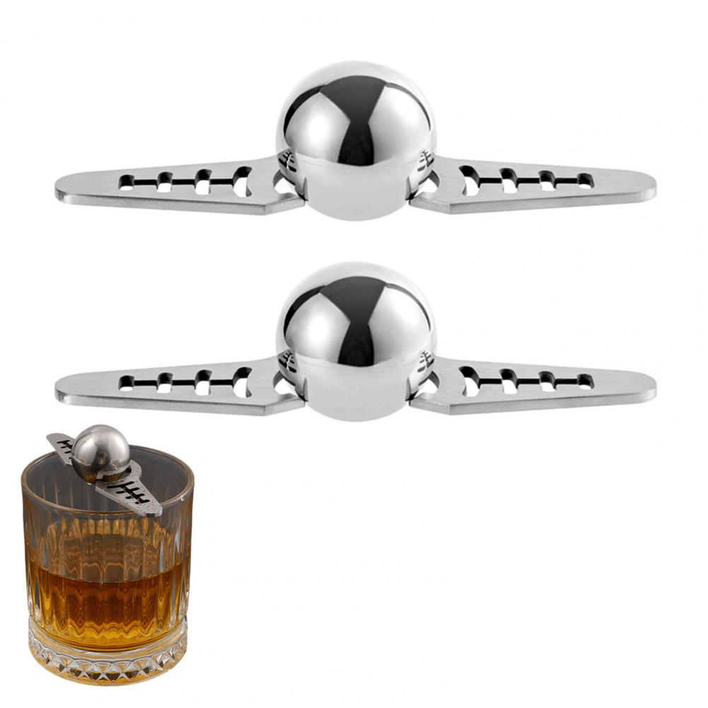 Espresso Ball Kit Stainless Steel Espresso Ball with Holder Reusable Iced Coffee Chiller Metal Dilution-free Cocktail Whiskey