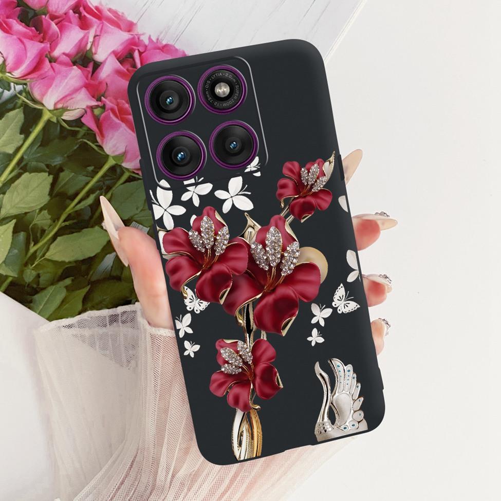 Case For Motorola Edge 60 Pro Cover XT2507-1 Fashion Cute Cat Funny Painted Bumper For Moto Edge 60 Pro Casing