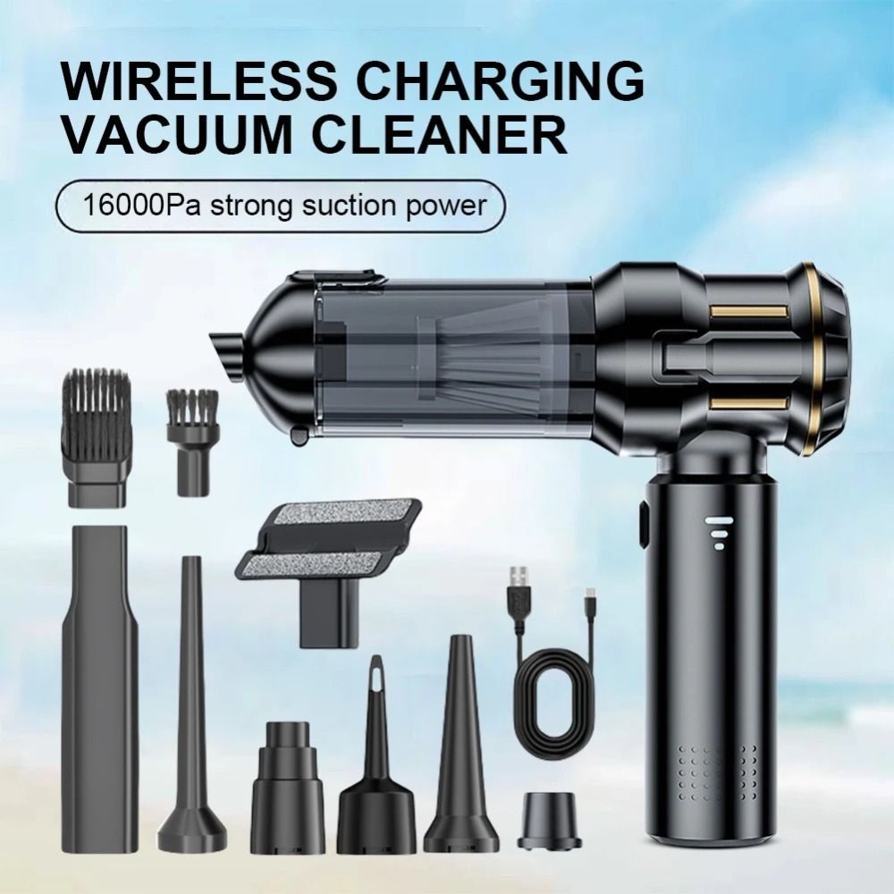 Type-C Rechargeable Vacuum Cleaner High Power Handheld Vacuum Cleaner Car Vacuum  Desktop Cleaning