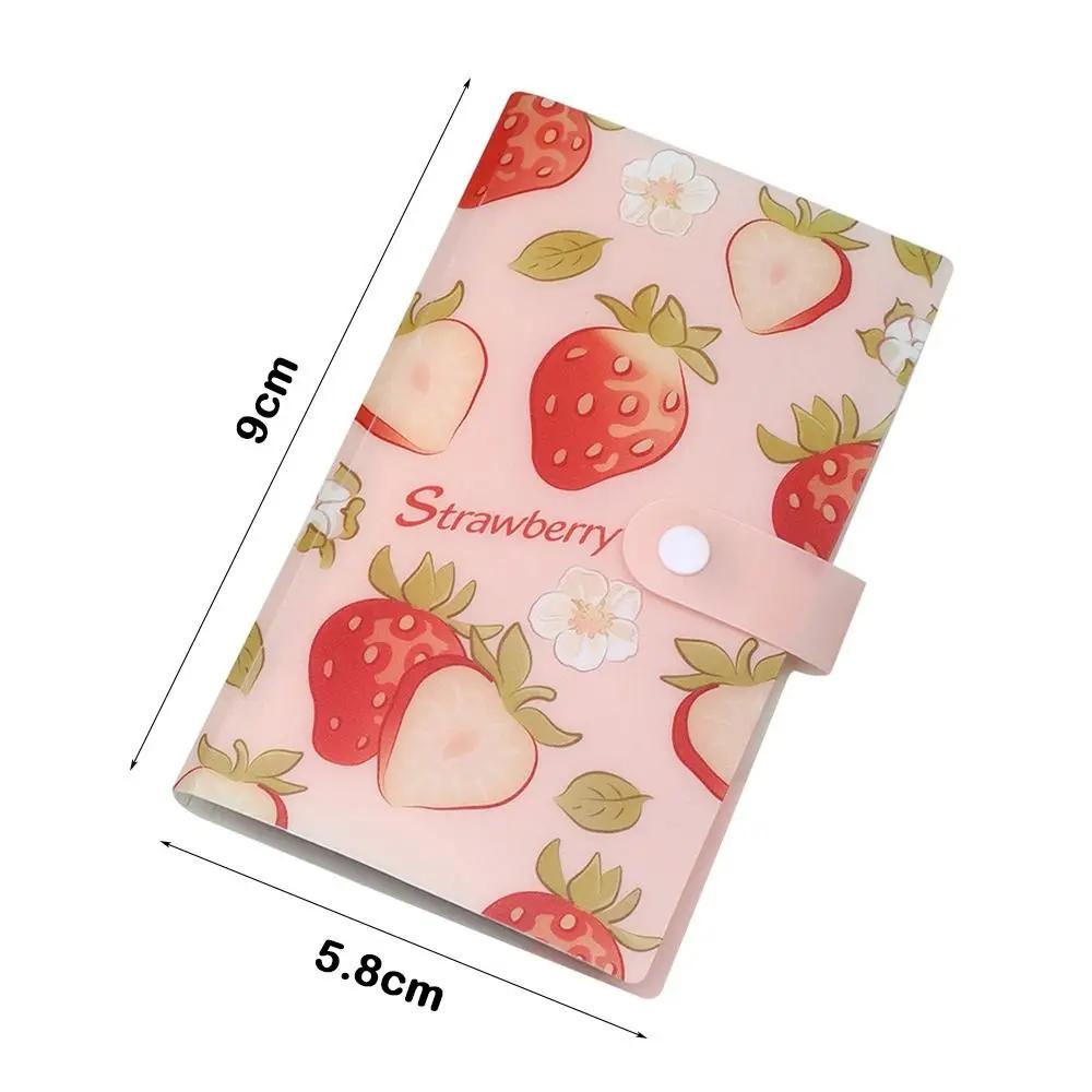Transparent PVC 120 Slots Card Album 3 Inch Size Fruit Design Photo Card Album 120 Slots Postcard Holder Transparent PVC Album