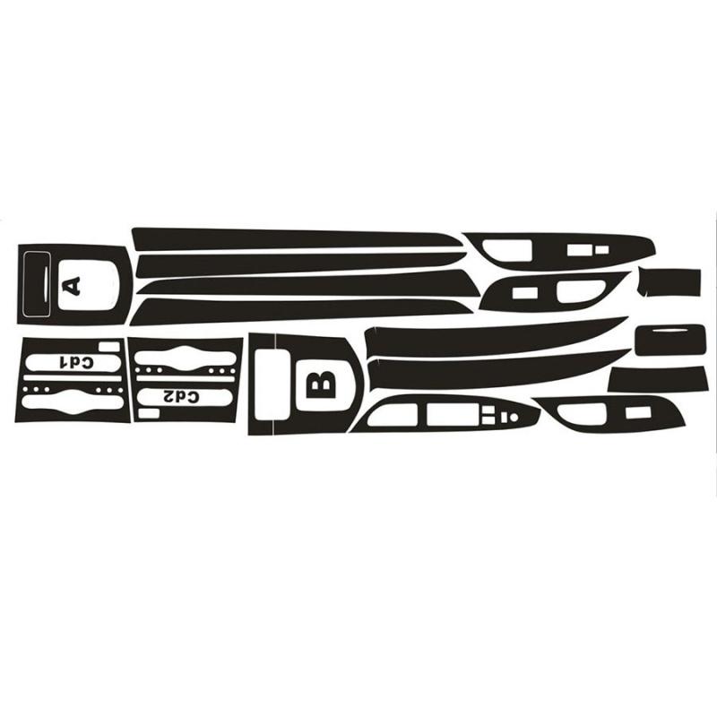Car Interior Trim Sticker Decal Kit Carbon Fiber Look For 10-16 Infiniti G25 G37