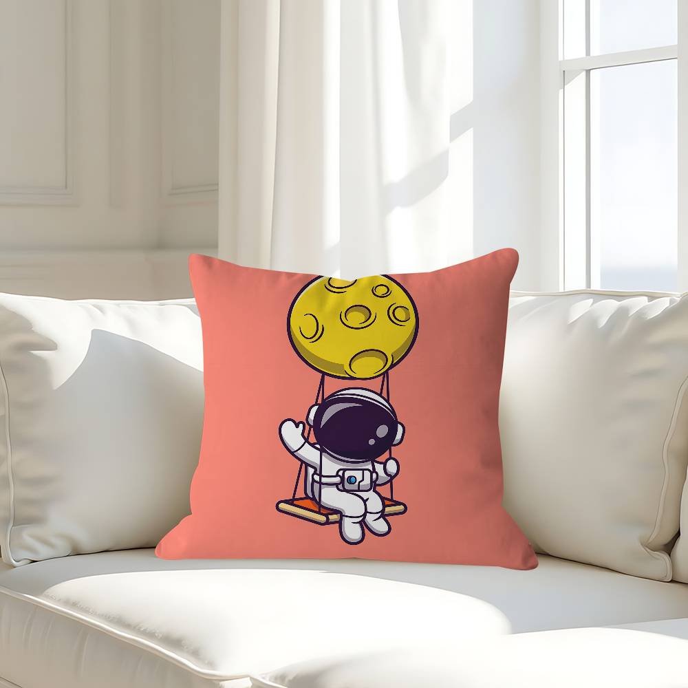 

Cartoon R-Rocket AstronautS Personalized Pillow Dust Cover Bedroom Kids Party Decoration Pillowcase Birthday Children Gift 16x16Inch