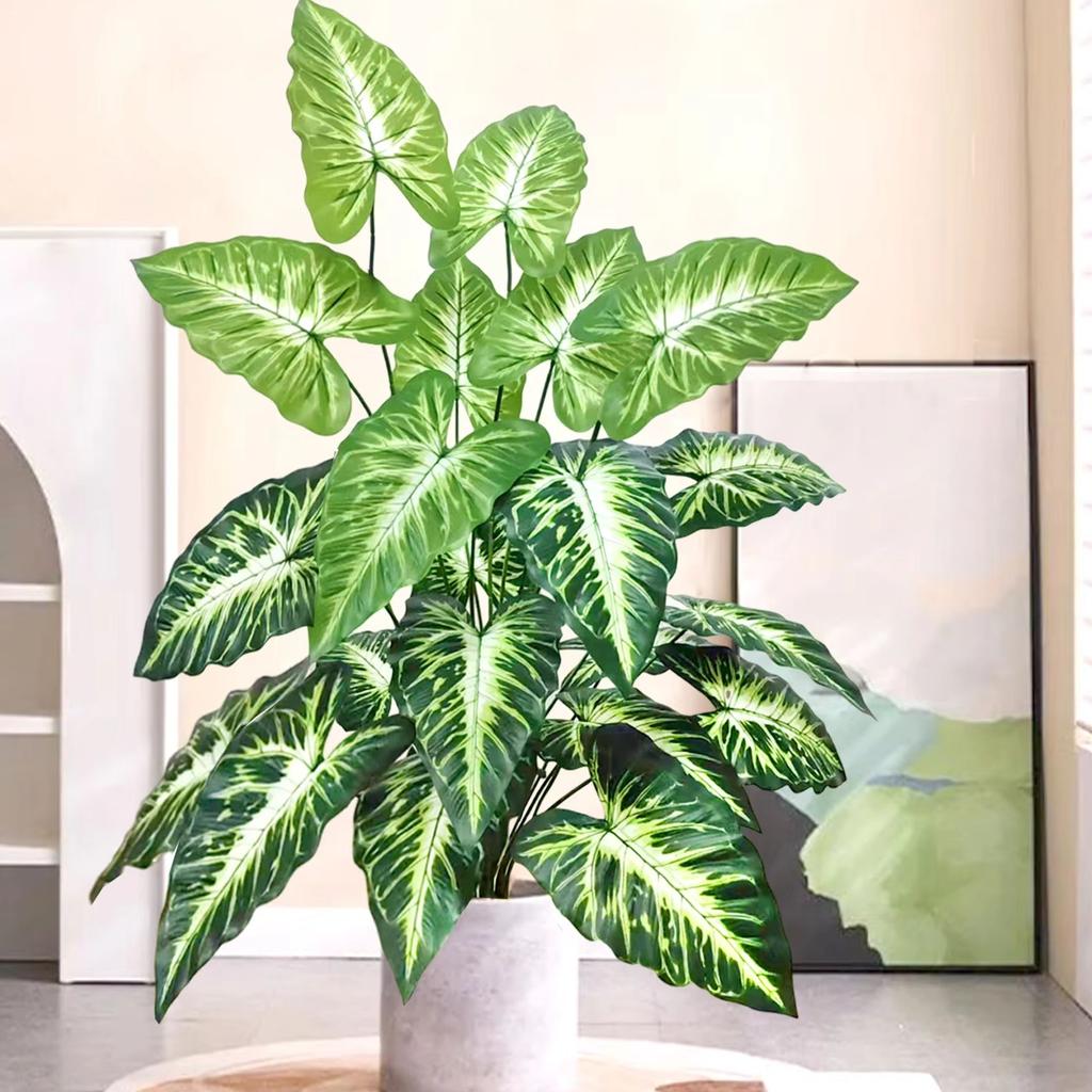 For 60-107cm Artificial Flowers Calla Lily Horseshoe Leaf Turtle Leaf Bobcat Leaf Fake Plant Ornamental Holiday Home Decoration