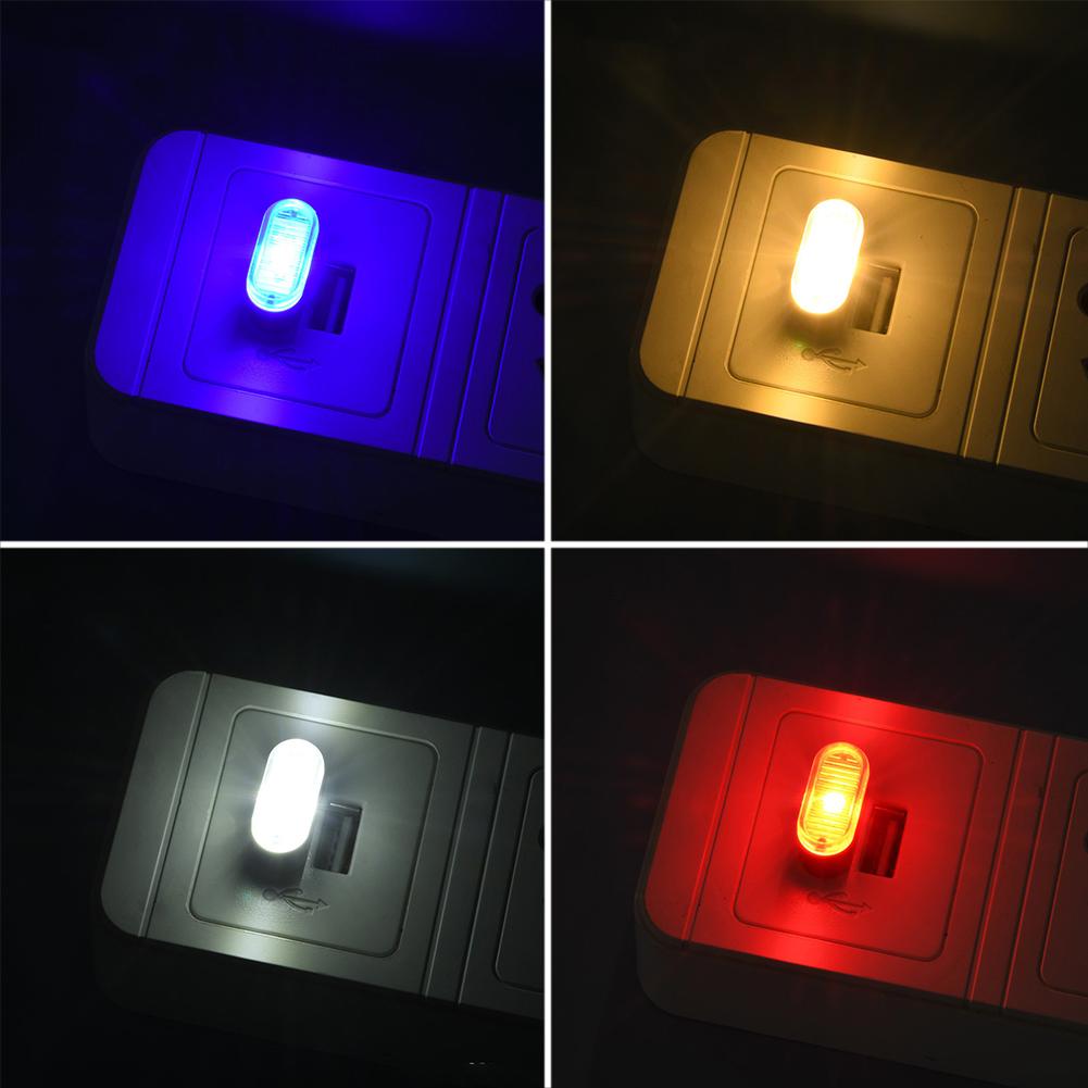 1ks Car Mini USB LED Atmosférická světla Interiér auta Neonová dekorativní lampa Nouzové osvětlení Univerzální PC přenosný Plug and Play