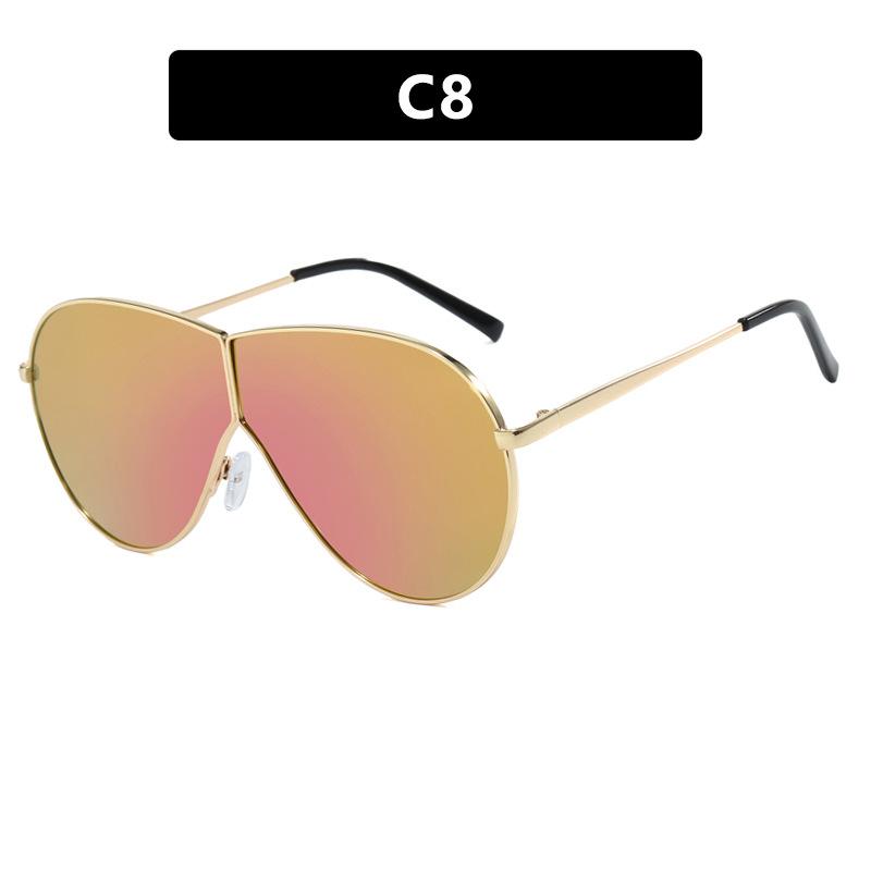 

Солнцезащитные очки цельной конструкции с большой оправой, солнцезащитные очки формы жабы, солнцезащитные очки с индивидуальностью для уличной фотографии, трендовые as shown