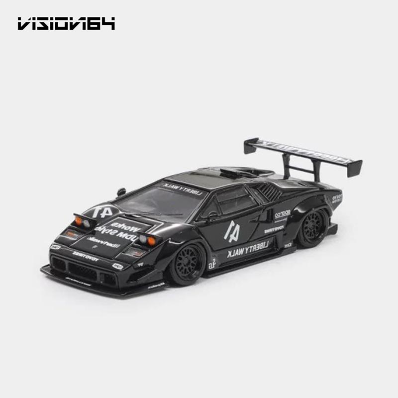 Vision64 In Stock 1:64 LBWK Countach LP500 Diecast Diorama Car Model Collection Miniature Toys